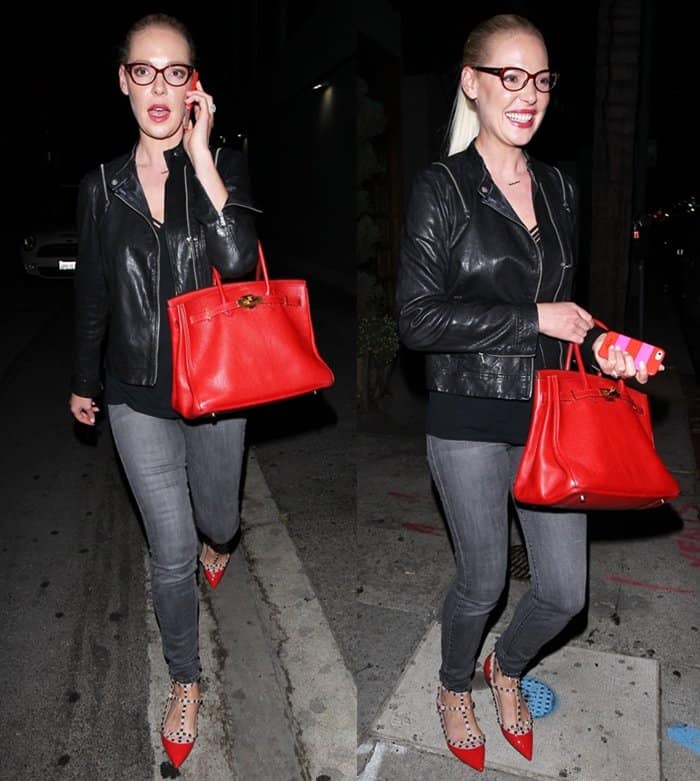 Katherine Heigl leaving Hotel Cafe after watching husband Josh Kelley perform in Los Angeles on August 24, 2015