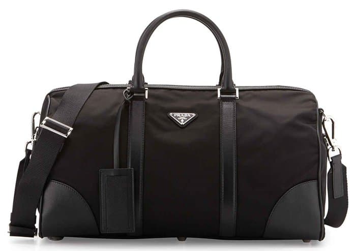 Prada Nylon-and-Leather Duffel Bag