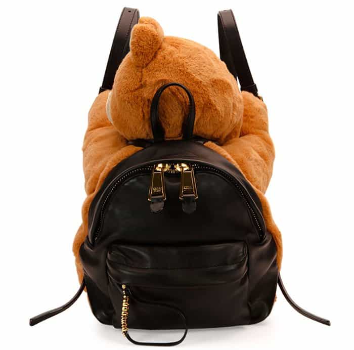 Teddy Bear Leather Backpack and Shoulder Bag by Moschino