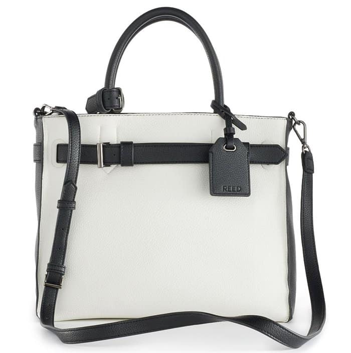 REED RK40 Medium Belted Convertible Satchel in Optic White