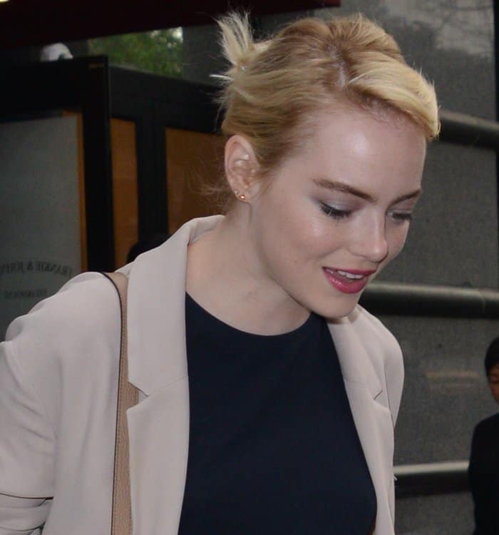 Emma Stone believes her trademark husky voice came from being colicky as a baby