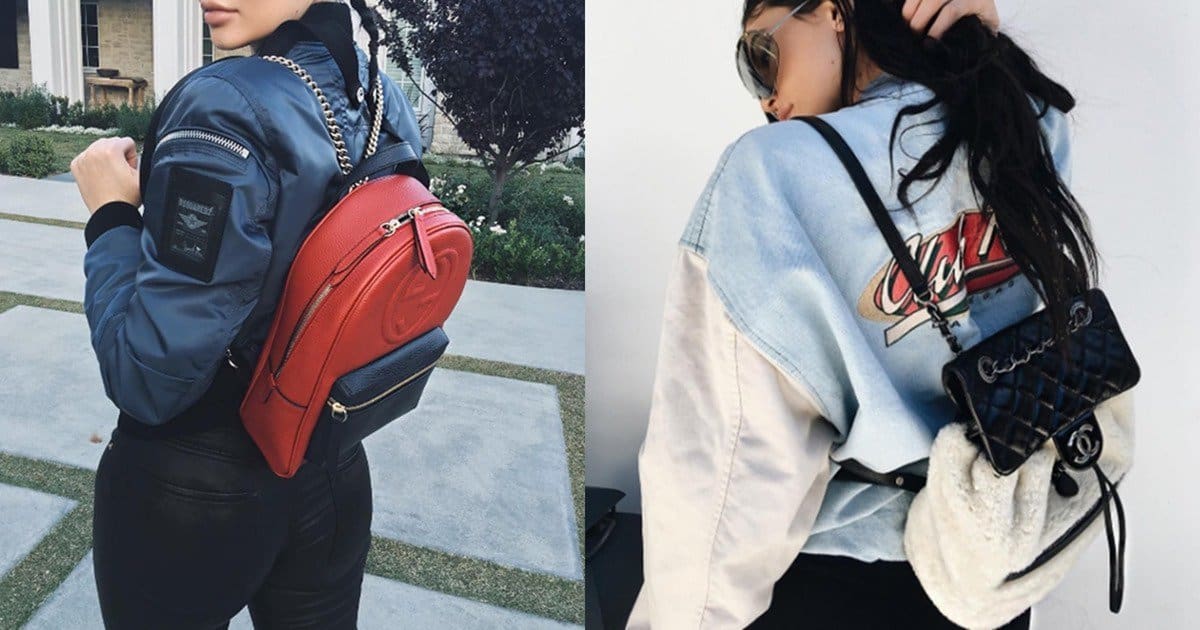 Star Style on X: Kylie Jenner wearing Louis Vuitton Palm Springs Backpack  PM and Danielle Guizio Dg Sweatsu…    / X