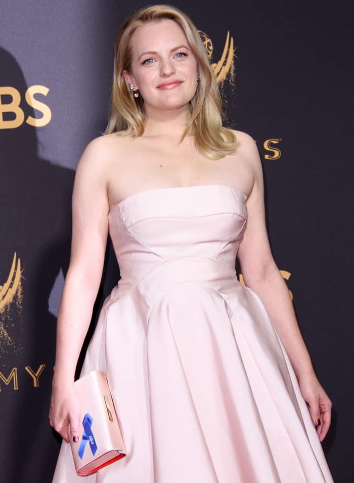 Elisabeth Moss at the 69th Emmy Awards at the Microsoft Theatre.