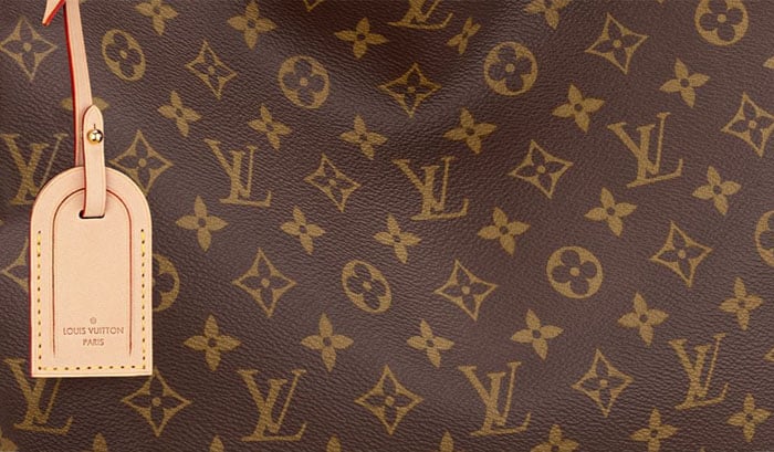 Louis Vuitton's classic LV logo should be symmetrical and the letter L should always be lower than the V