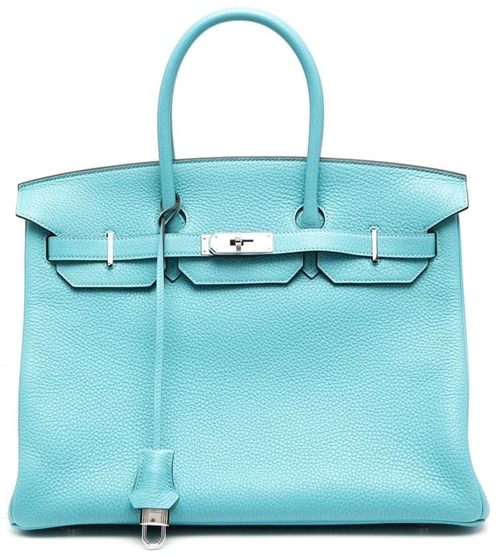 Constructed from togo leather, this Birkin 35 tote bag from Hermès will steal your spotlight fairly easily