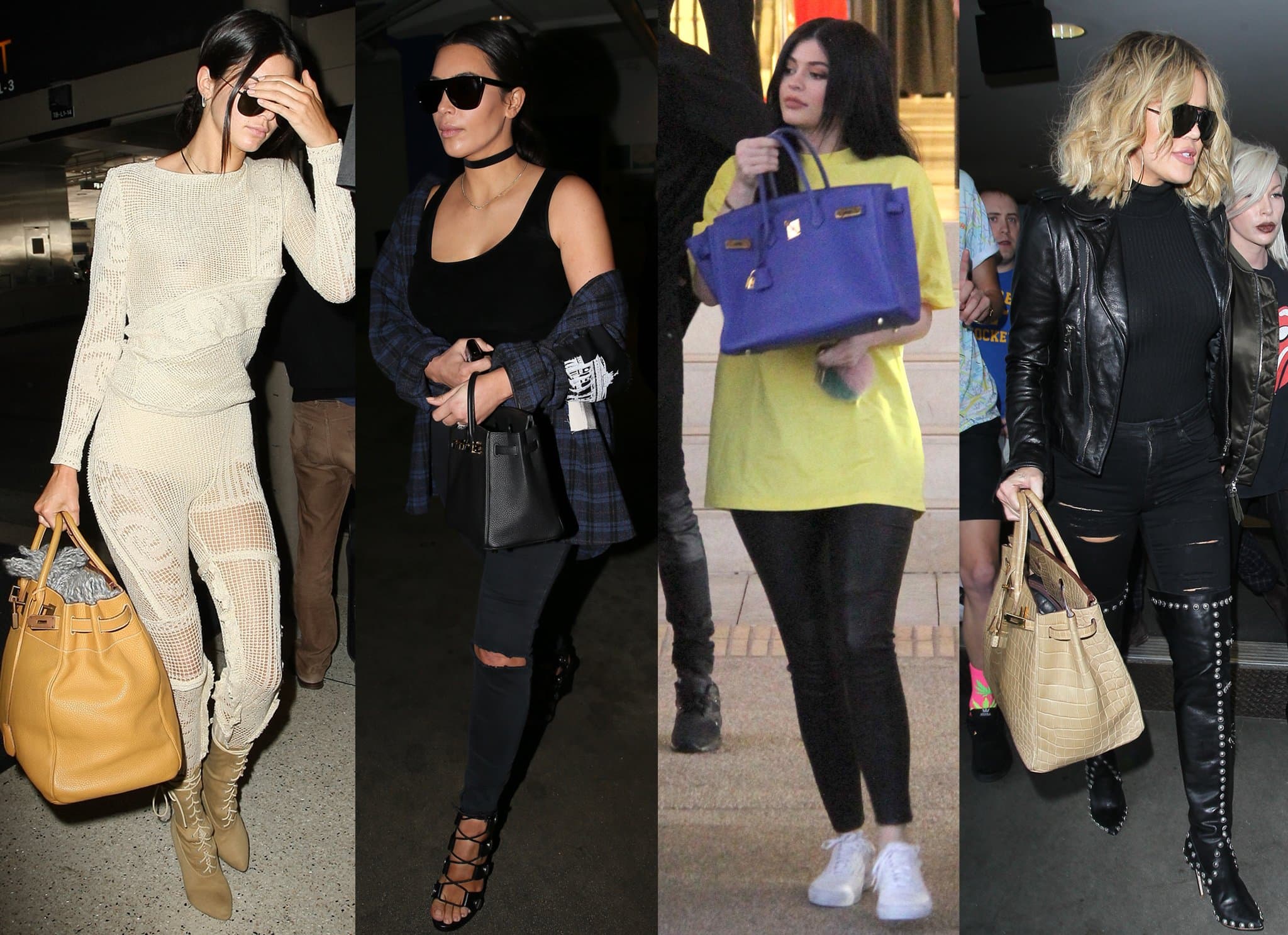 Kendall Jenner, Kim Kardashian, Kylie Jenner, and Khloe Kardashian are fans of Hermes bags