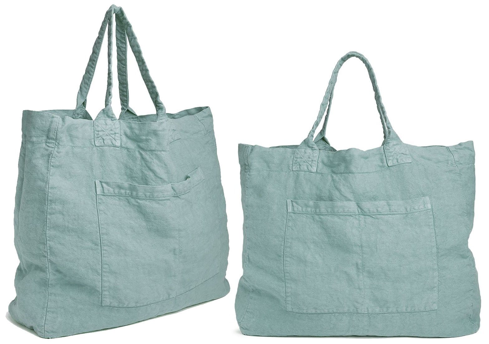Once Milano's weekend bag is an eco-friendly bag made of lightweight linen