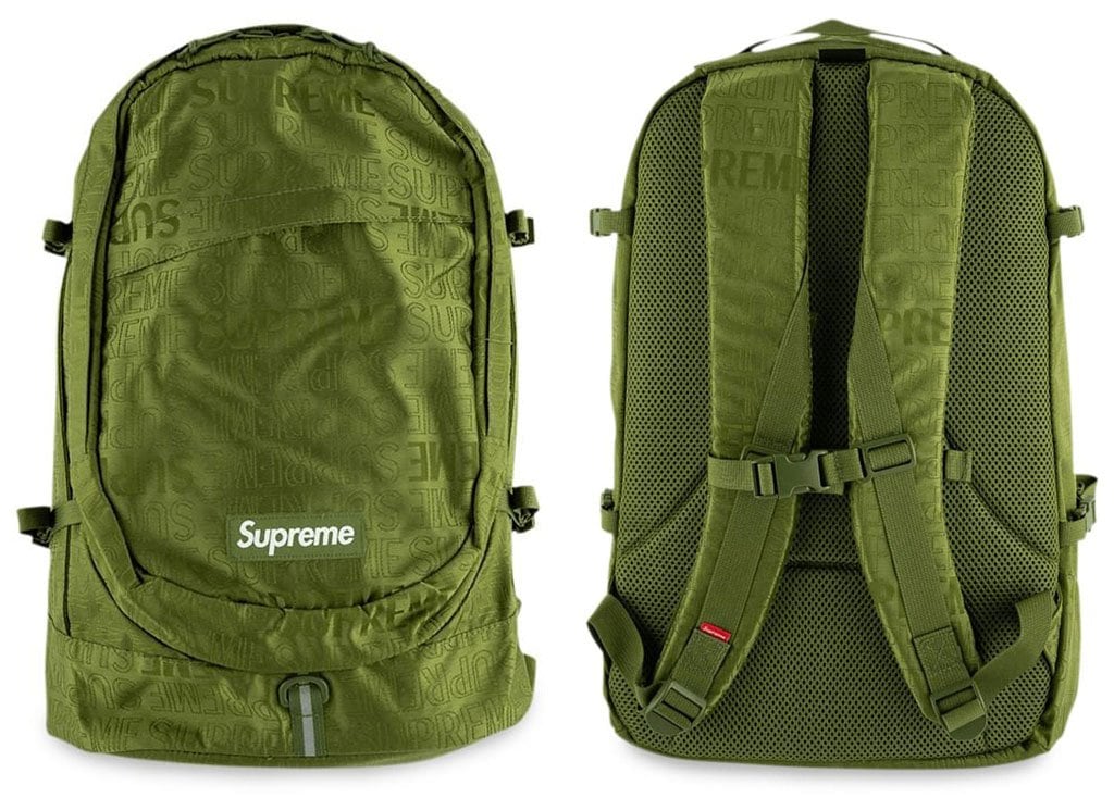 A staple for skaters, students, and adrenaline seekers, the Supreme Box Logo backpack comes with a large main compartment and ergonomically-designed shoulder straps for comfort