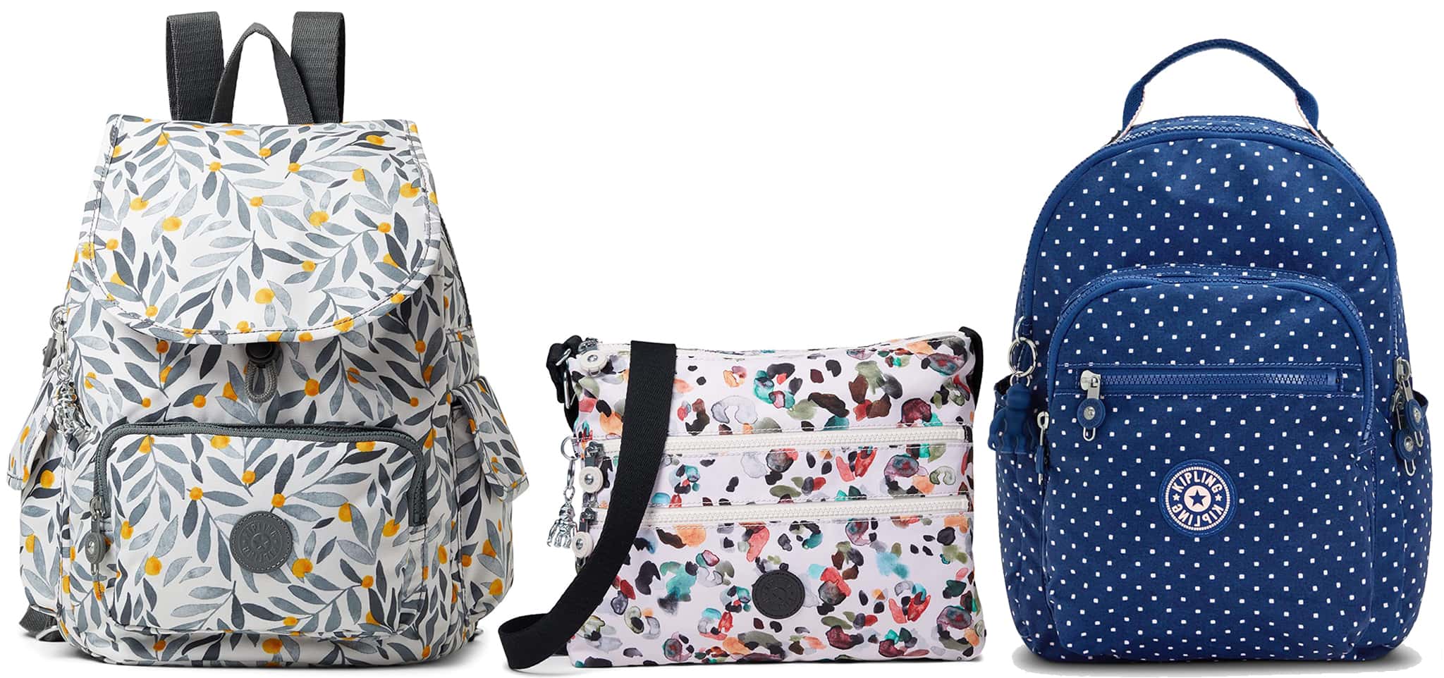 Kipling City Pack Small Backpack; Kipling Alvar Crossbody Bag; Kipling Seoul Small Backpack