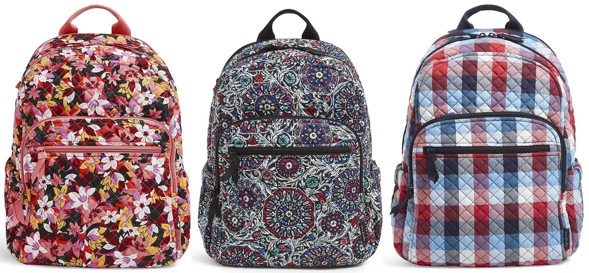 Made of recycled cotton, the Vera Bradley Campus Backpack boasts multiple compartments for all your school essentials and more