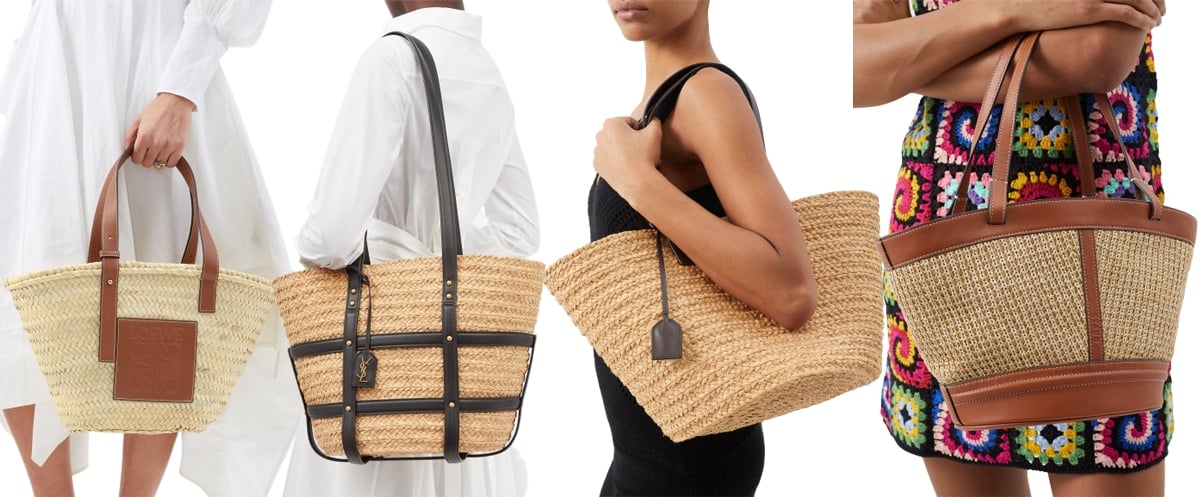 Straw bags are a summer staple similar to shopper totes but made from straw